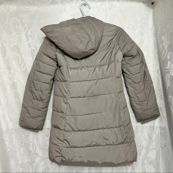 Gap Kids Muted Shiny Stone Grey Waterproof Parka Winter Jacket - Picture 9 of 12
